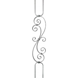 VOLUTE BALUSTRE ACIER FORGÉ DOUBLE FIXATION CARRÉE - www.esse.fr