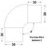 CONNECTEUR A 90° POUR TUBE ROND ACIER ø42.4 X 2 mm - www.esse.fr