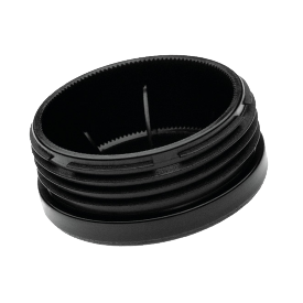 EMBOUT TUBE ROND RENTRANT PATIN ÉPAIS NOIR BLANC ø27 à ø150 - www.esse.fr