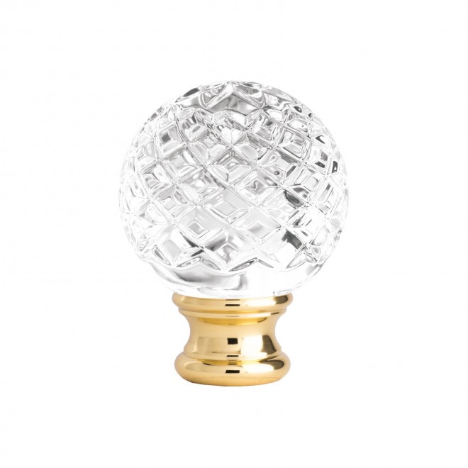 BOULE DE DEPART GLOBE CRISTAL TAILLE MAIN FLEUR  - www.esse.fr