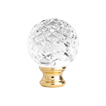 BOULE DE DEPART GLOBE CRISTAL TAILLE MAIN FLEUR  - www.esse.fr