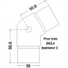 CONNECTEUR REGLABLE 90° À 180° TUBE ROND ACIER ø42,4 -  www.esse.fr