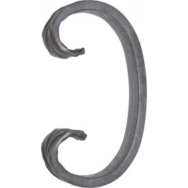 VOLUTE C SYMÉTRIQUE FER PLAT FORGÉ À CHAUD 200X130 - www.esse.fr