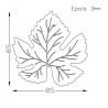 FEUILLE DE VIGNE EN FER EN TÔLE ACIER ÉPAISSEUR 3 MM - www.esse.fr