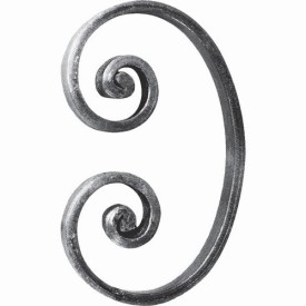 VOLUTE À NOYAUX EN C 14X6 FER FORGÉ ENROULÉ 150x95 - www.esse.fr