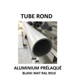 TUBE ALU DÉCLASSÉ ROND PRÉLAQUÉ BLANC MAT 9010 ÉPOXY - www.esse.fr