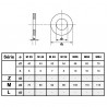 RONDELLE PLATE ZINGUÉ Z M L OU LL 100 HV NFE 25513 - www-esse.fr
