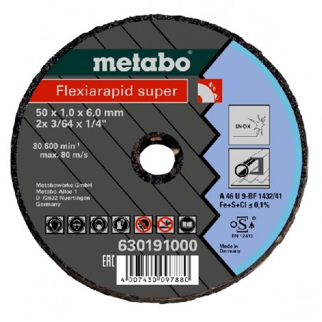 DISQUE MEULE FLEXIARAPID SUPER 50X1,0X6,0 INOX METABO - www.esse.fr