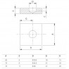 PLATINE POUR PIVOT INFÉRIEUR POUR PORTAIL BATTANT