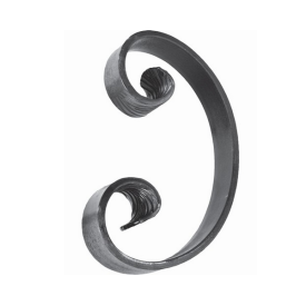 VOLUTE ACIER FORGÉ À CHAUD EN C 250x150 FER PLAT 40X8 - www.esse.fr