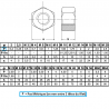 ÉCROU H PAS FIN CLASSE 10 DIN 934 ACIER BRUT M8 À M48  - www.esse.fr