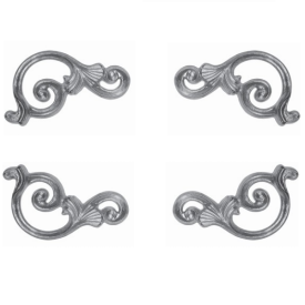 DÉCOR D'ANGLE ALUMINIUM 4 ÉLÉMENTS VOLUTES FONTE ALU - www.esse.fr