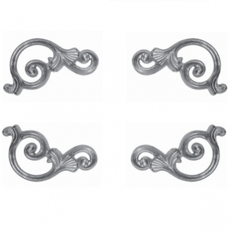 DÉCOR D'ANGLE ALUMINIUM 4 ÉLÉMENTS VOLUTES FONTE ALU - www.esse.fr