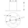 FIXATION ALUMINIUM POUR COLONNE ALU Ø80 ÉPAISSEUR 5MM - www.esse.fr