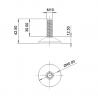 VÉRIN PIED NIVELEUR FILETAGE M10 PEBD ADAPTABLE EMBOUTS - www.esse.fr