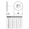 RONDELLE LAITON PLATE Z M L NFE 25513 - www.esse.fr