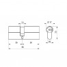 CYLINDRE EUROPÉEN STANDARD LAITON POUR SERRURE EN I - www.esse.fr