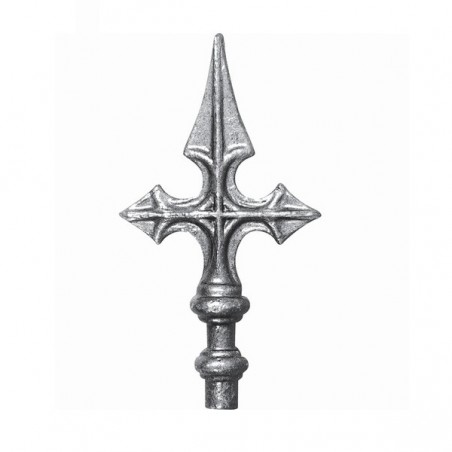 FER DE LANCE ACIER FORGÉ POINTE FORME DE CROIX 160 x 82 - www.esse.fr