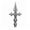 FER DE LANCE ACIER FORGÉ POINTE FORME DE CROIX 160 x 82 - www.esse.fr