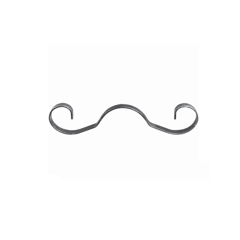 VOLUTE MOUSTACHE 245x55 ACIER PLAT 12x3 FORMÉE À FROID - www.esse.fr