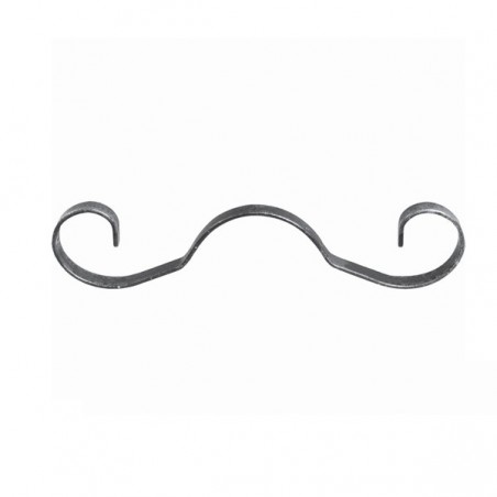 VOLUTE MOUSTACHE 245x55 ACIER PLAT 12x3 FORMÉE À FROID - www.esse.fr