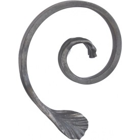 VOLUTE ESCARGOT FER PLAT ACIER FORGE À CHAUD 130x165 - www.esse.fr