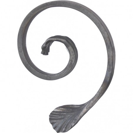 VOLUTE ESCARGOT FER PLAT ACIER FORGE À CHAUD 130x165 - www.esse.fr