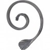 VOLUTE ESCARGOT FER PLAT ACIER FORGE À CHAUD 130x165 - www.esse.fr