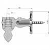 ÉQUERRE FONTE  BARREAU RAMPE ESCALIER FIXATION M10 - www.esse.fr