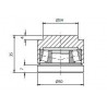 PIVOT INFÉRIEUR À BILLES ø68 SUR PLATINE RÉGLABLE  - www.esse.fr