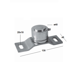 PIVOT INFÉRIEUR À BILLES ø45 SUR PLATINE RÉGLABLE  - www.esse.fr